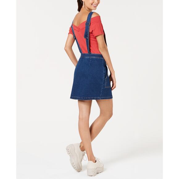 Tinsel Town Juniors Denim Jumper Skirtall - Picture 1 of 7